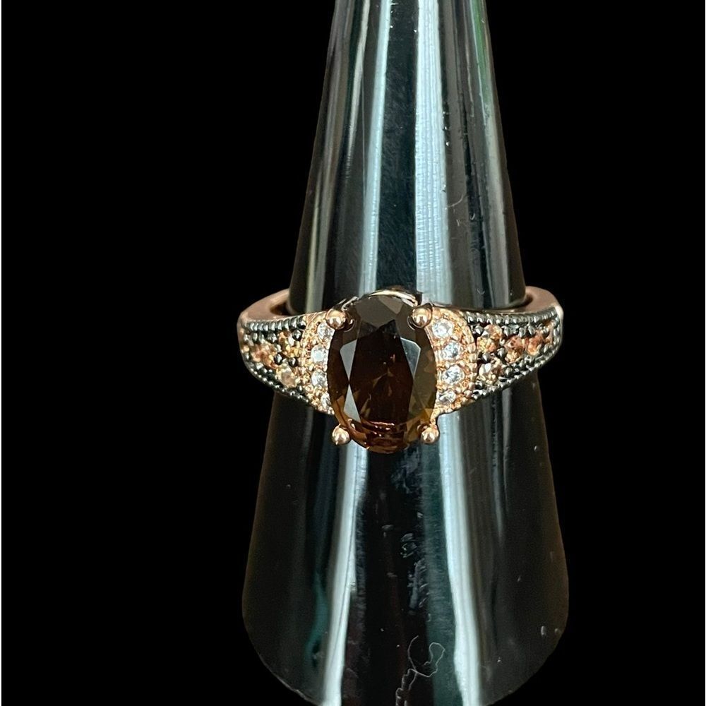 18K ROSE GOLD FILLED CHOCOLATE RING, SZ‎ 8.5